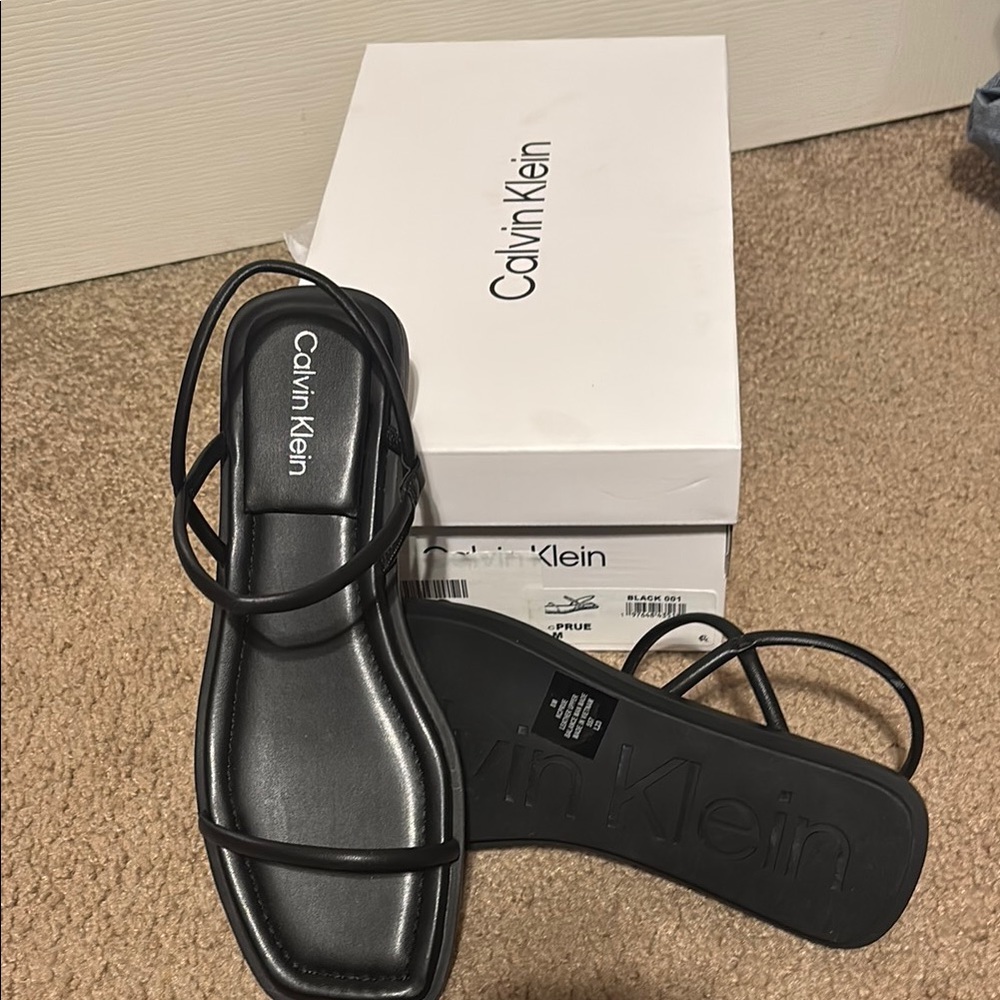 Calvin Klein Women's Black Strappy Sandals